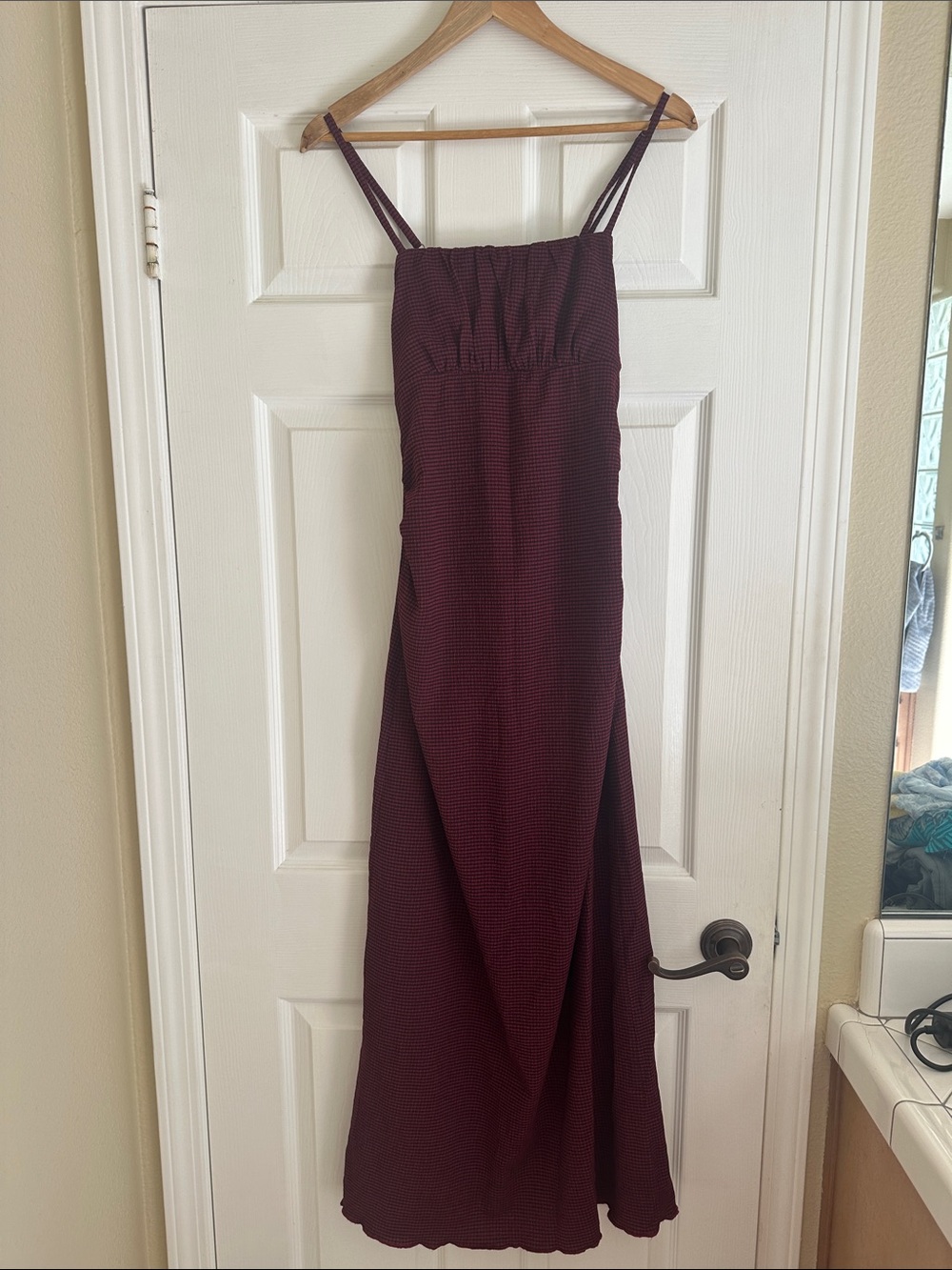 wild fable Burgundy Spaghetti-Strap Maxi Dress